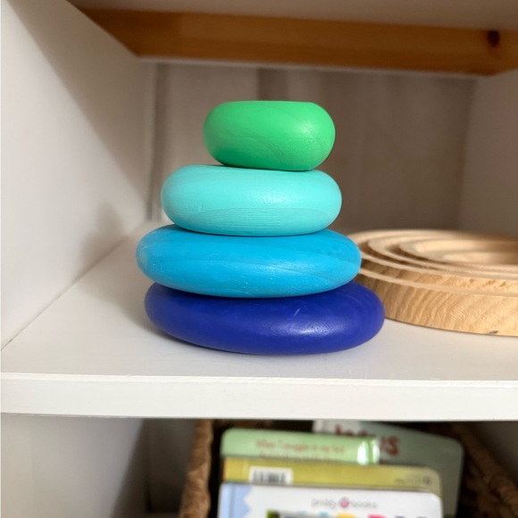 Loveevery stacking rocks toy and Target wooden rainbow - Picture 1 of 4